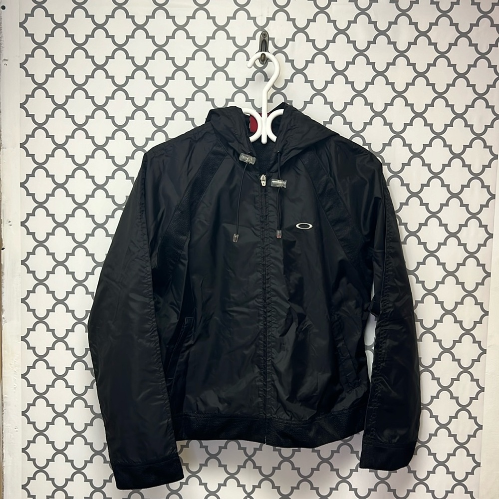 OAKLEY women's outwear windbreaker black jacket